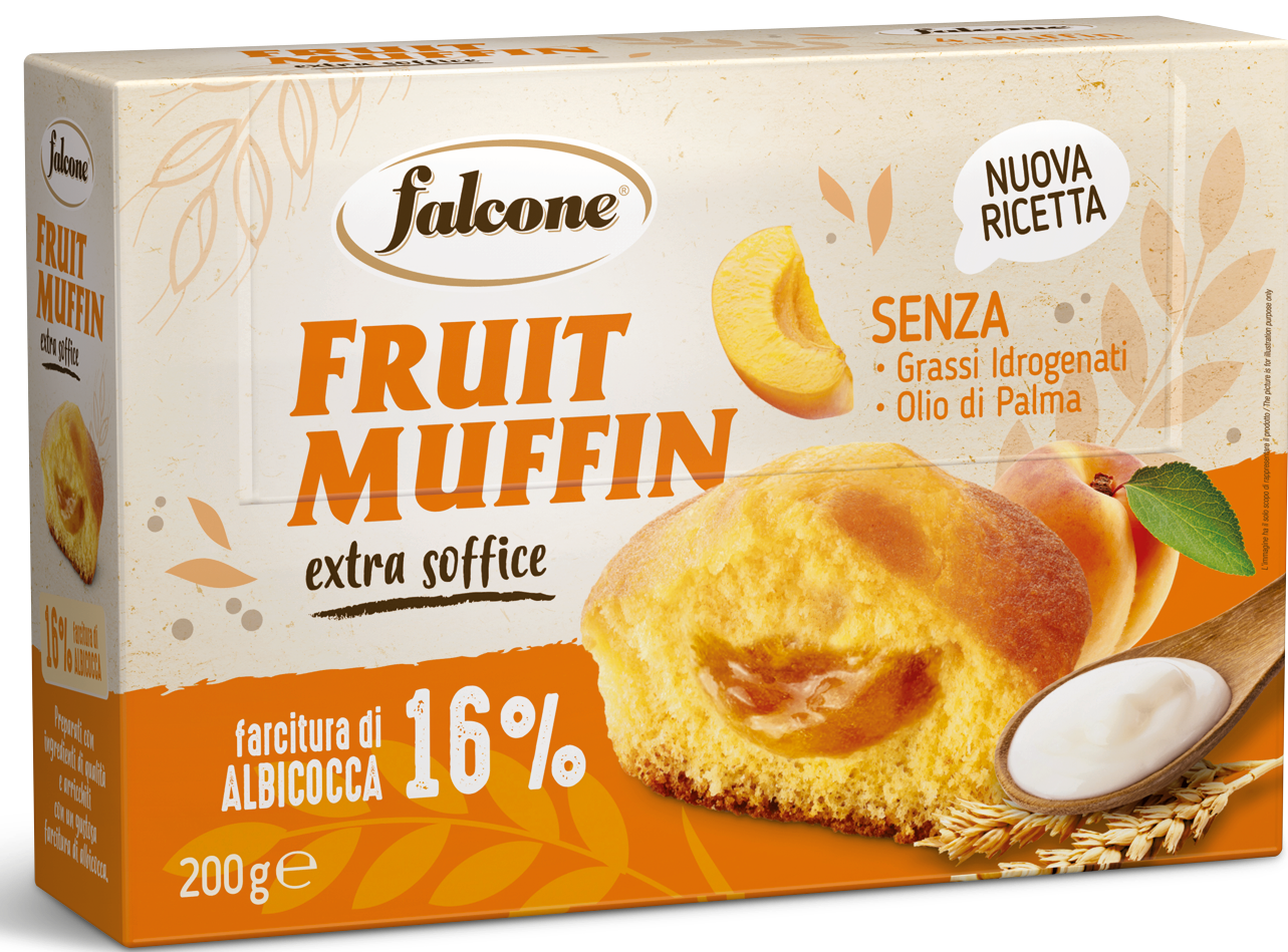 Muffin Frutti Albicocca extra soft 200g 4 x 50g | Falcone