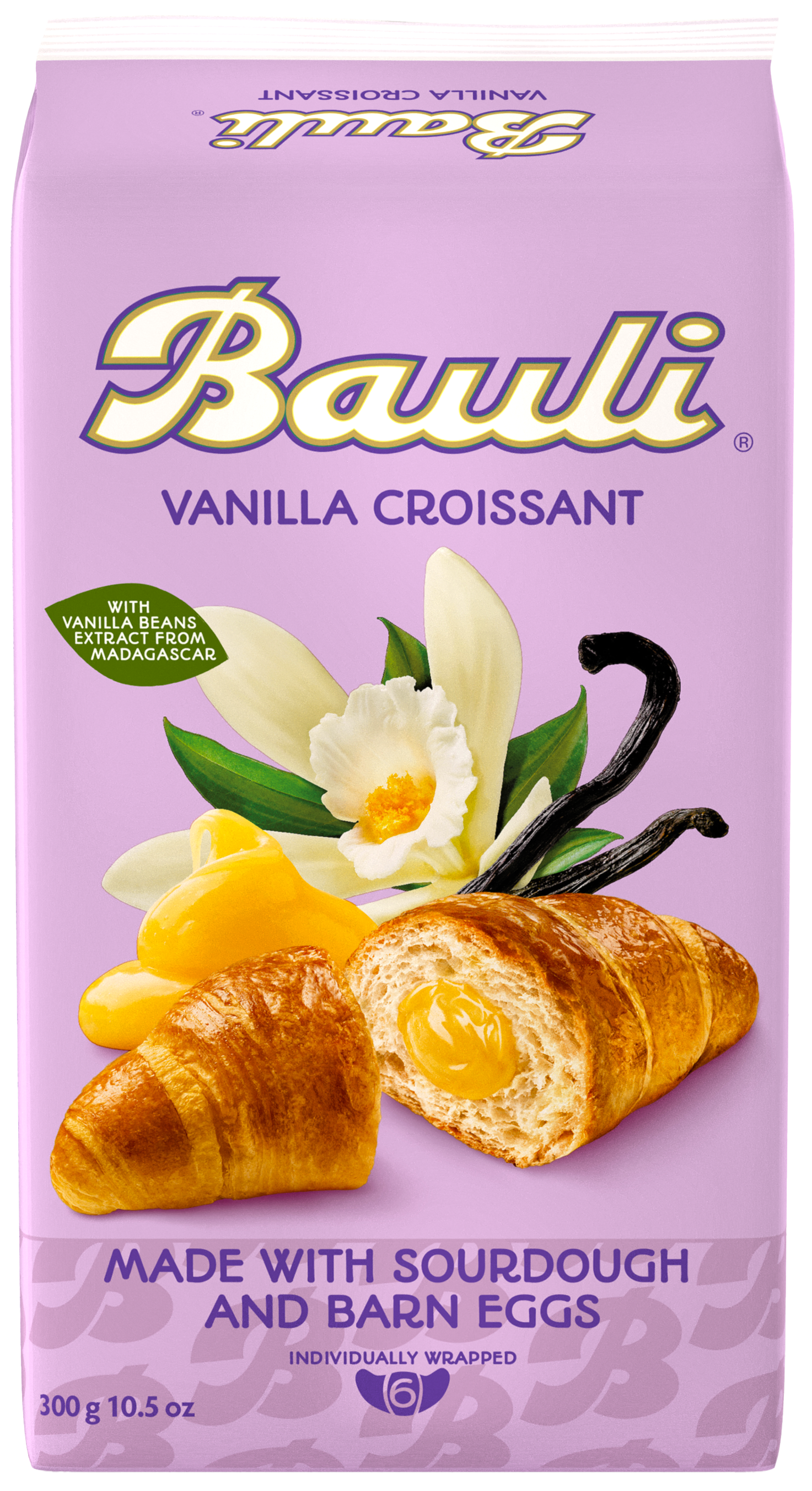 Croissants Cornetti mit Vanillecremefüllung in 6er Pack 300g/Bauli