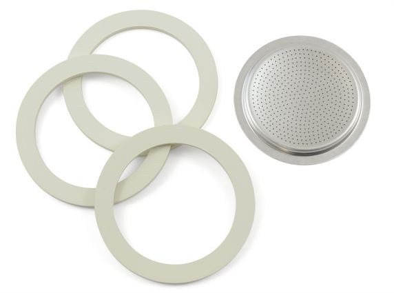 3x Gummi Dichtungsringe & 1x Filterplatte | Bialetti