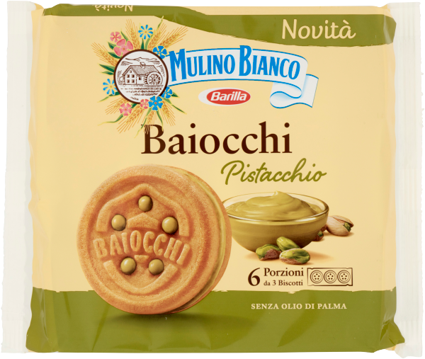 Baiocchi Pistazien in Packung 168g | Mulino Bianco
