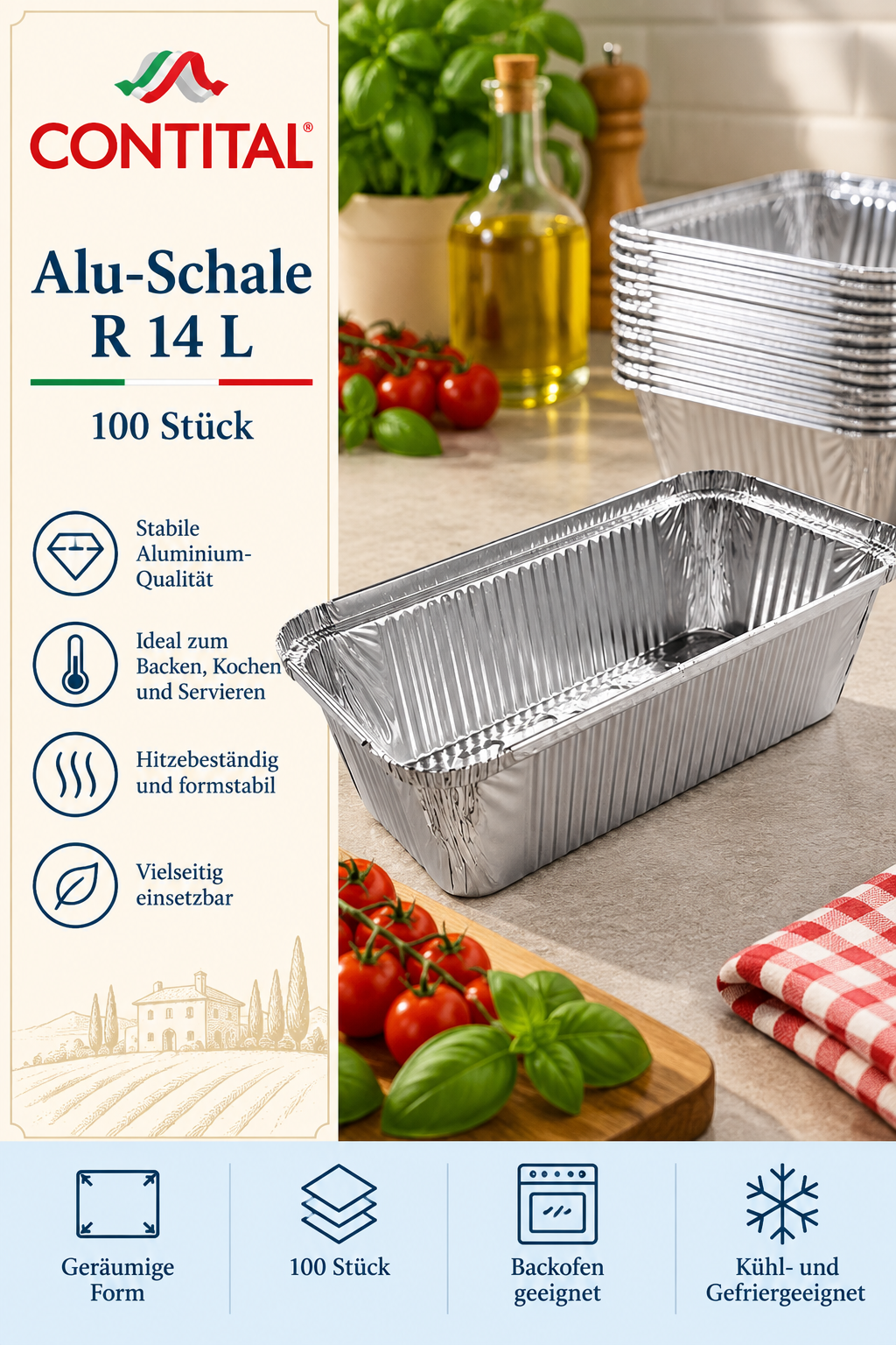 Alu-Form, Aluminiumform, Backblech, Tortenform, Küchenzubehör