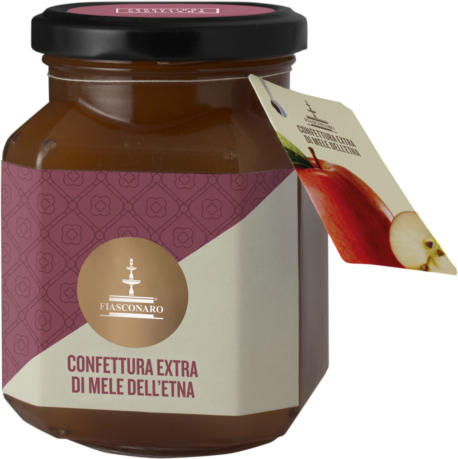 Konfitüre mit Apfel aus Ätna 360g/ Fiasconaro