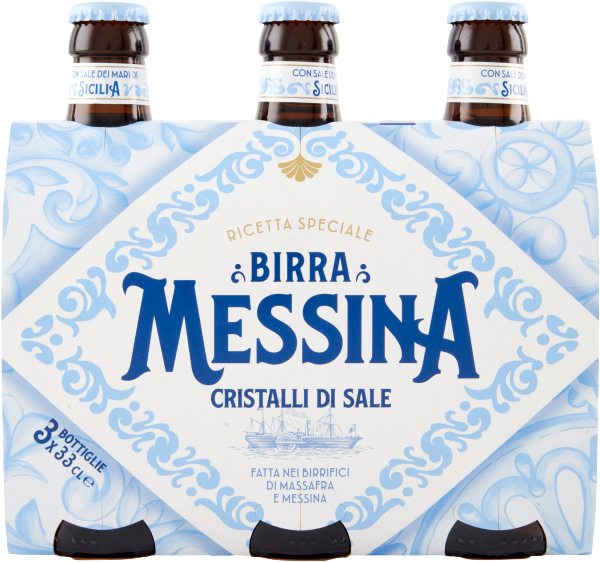Birra Messina Cristalli di Sale 3 x 0,33l Lagerbier naturtrüb