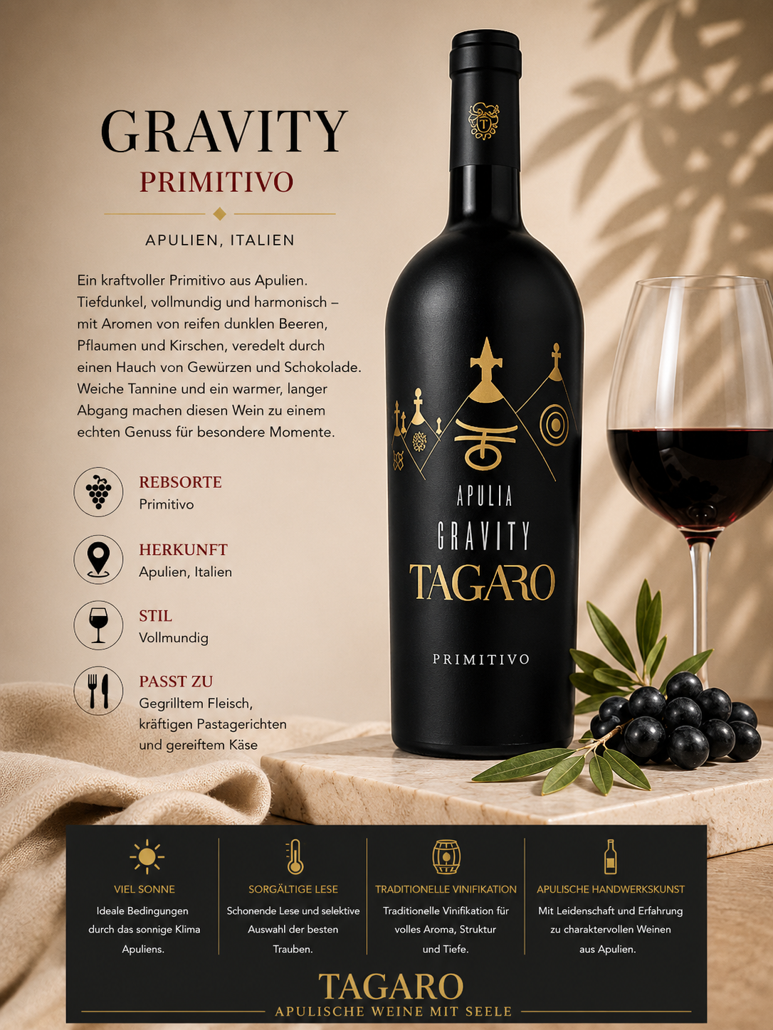 Wein, Primitivo, Tagaro, Apulien, Graviyt?