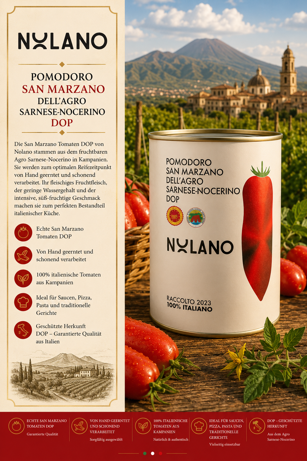 Tomate, Tomatendose, Dosenkonserve, Italienische Tomaten, San Marzano