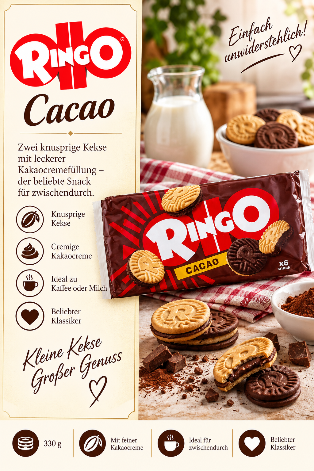 Kekse, Schokolade, Kakao, Snack, RINGO