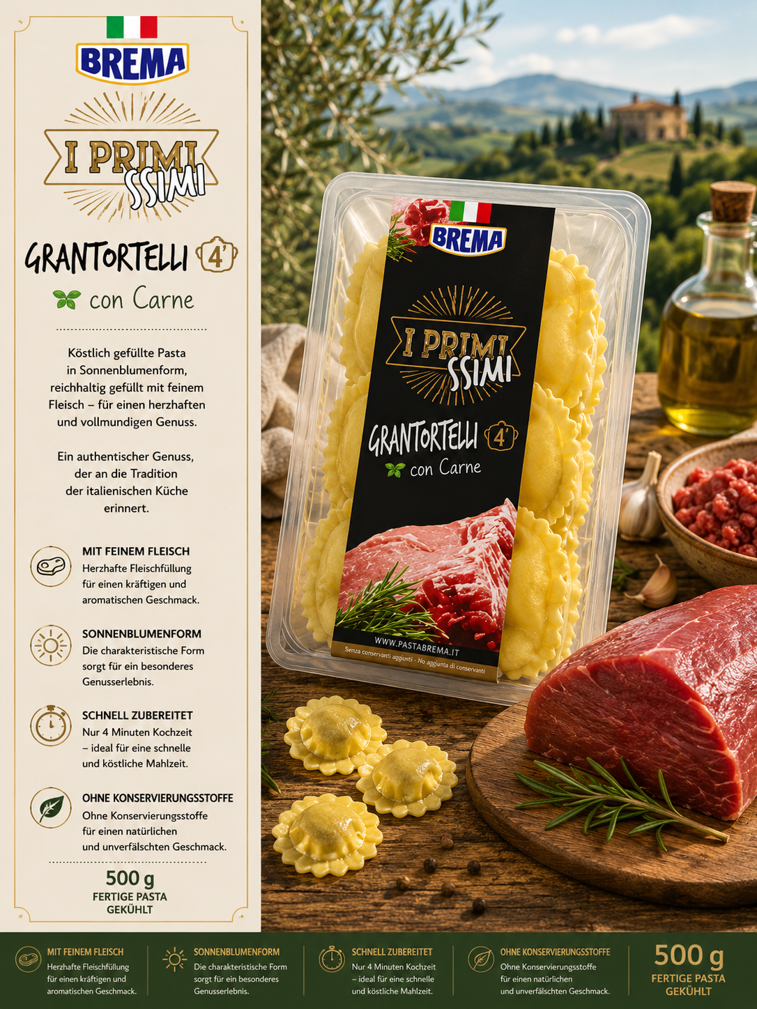 pasta, gran tortelli, con carne, gefüllte pasta, hausgemacht?