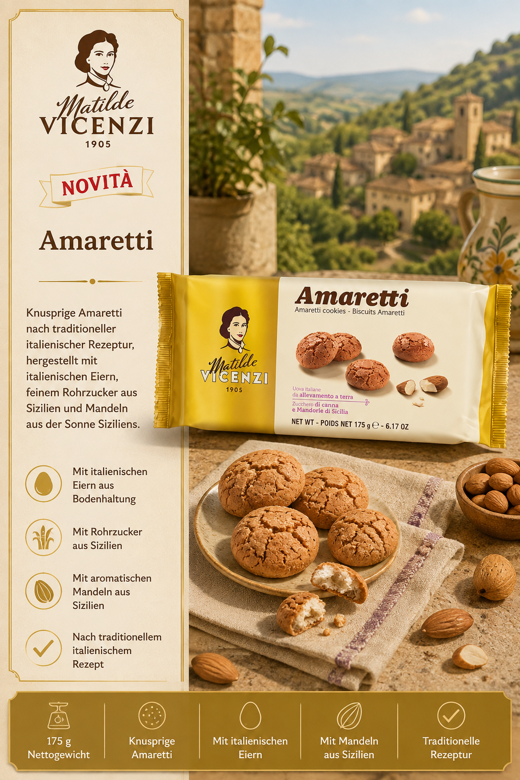 Amaretti, Cookies, Italianische Rezept, Mandeln, Eier