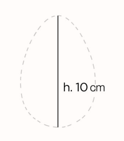 Ei, Eiform, Ei-Größe, Höhe 10 cm, Oval