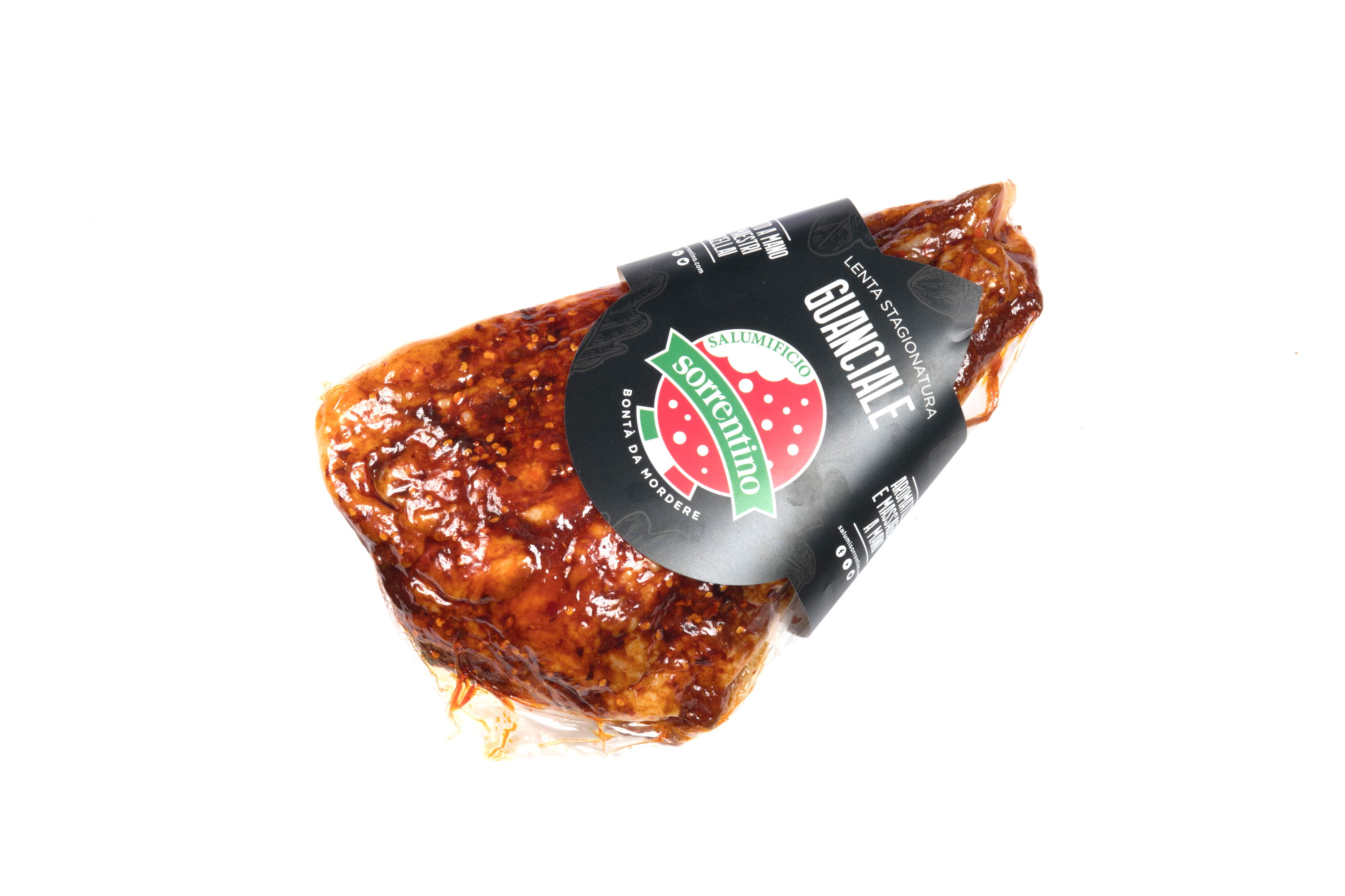 Sorrentino Guanciale suino Piccante pikant zirka 1,5Kg, Preis pro Kg (cod. 1215PV)/ Sorrentino   