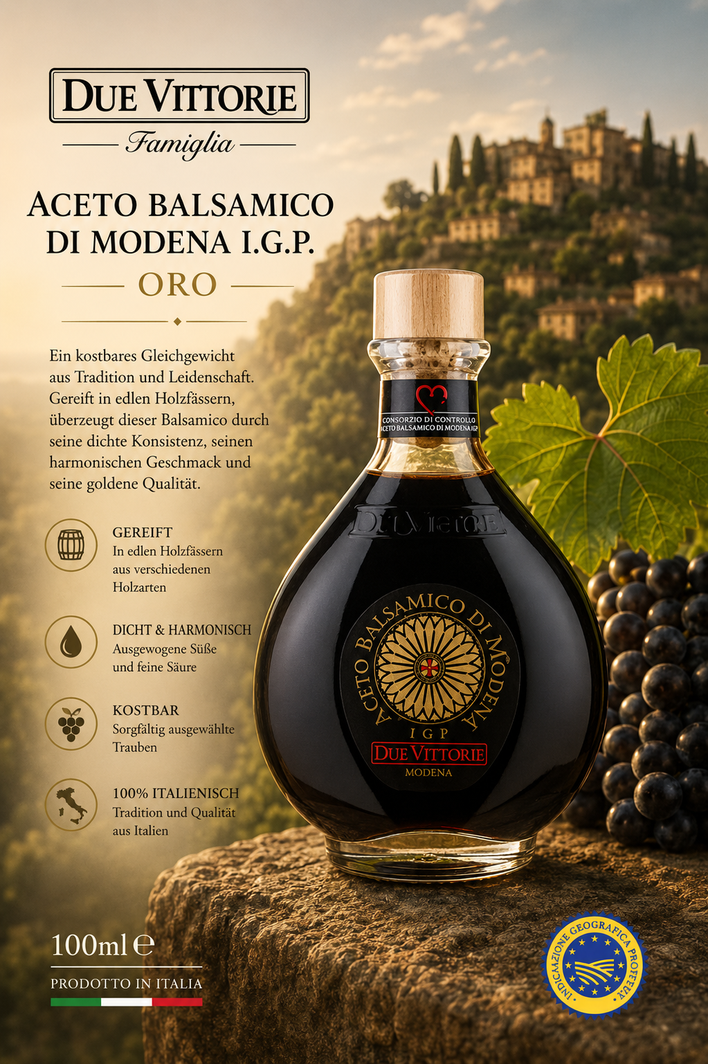 Aceto Balsamico, Modena, Flasche, 100 ml, Italienisch