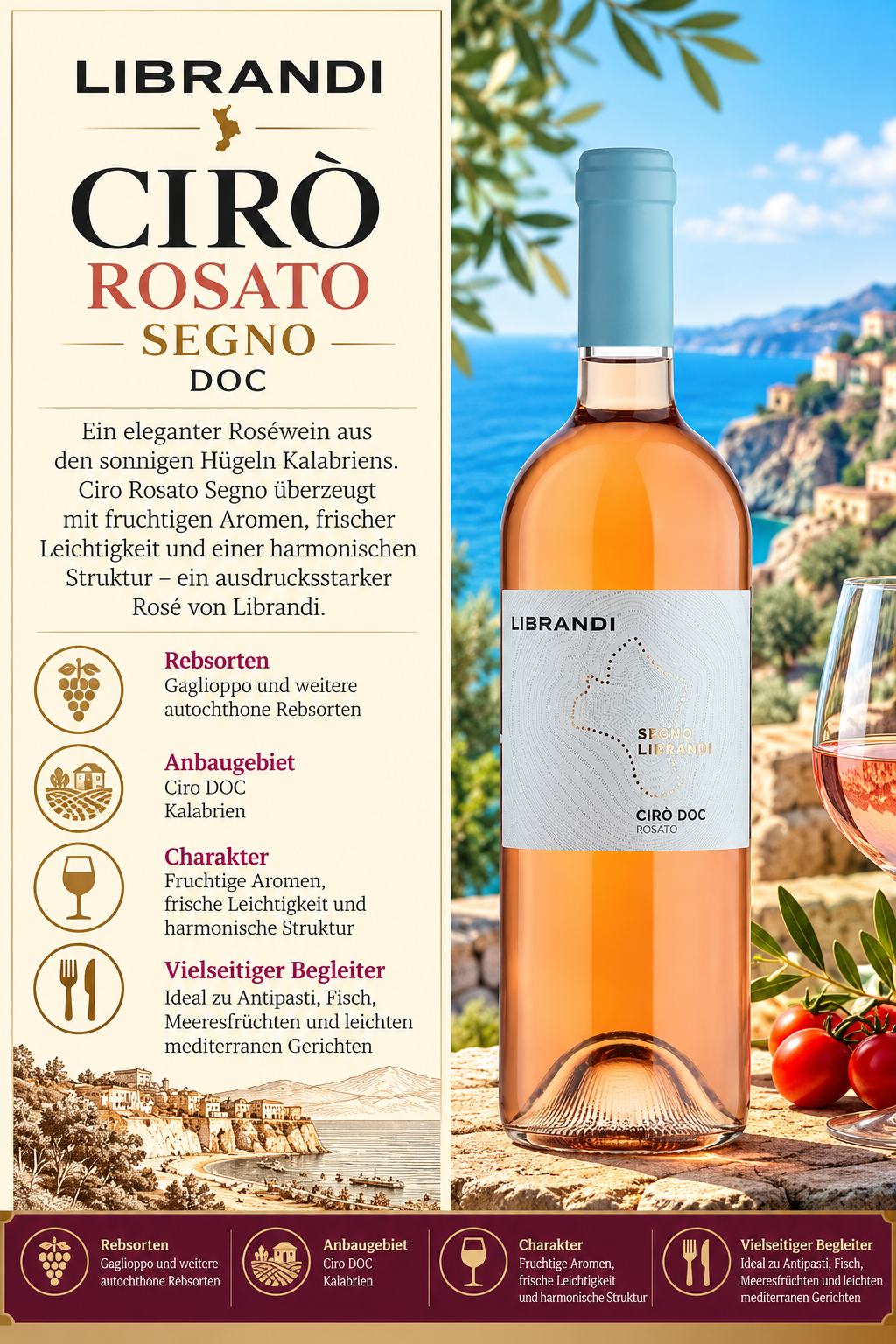 Wein, Rosé, Flasche, Etikett, Glas