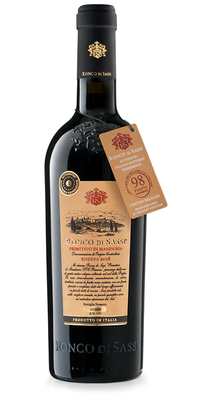 Primitivo di Manduria Ronco di Sassi 0,75l 14,5% - Riserva 2019 / Enoitalia
