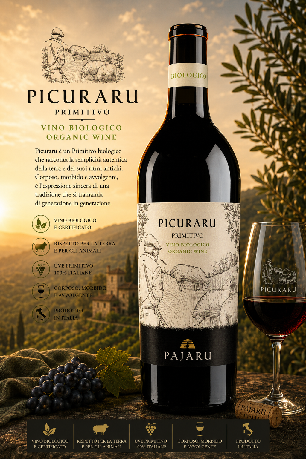 Wein, Rotwein, Biologisch, Organic, Italien