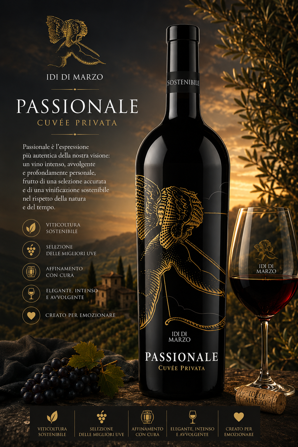 wein, weinflasche, rotwein, cuvee privata, italienischer wein