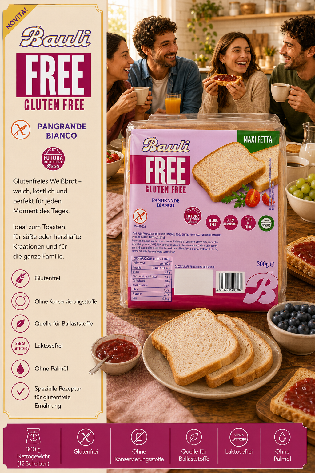 Glutenfrei, Weißbrot, Toastbrot, Kastenbrot, Haushaltsbild