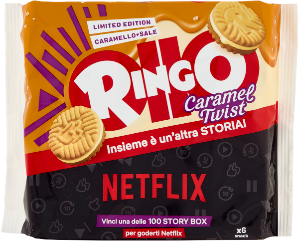 Ringo Caramel Twist 165g | Pavesi