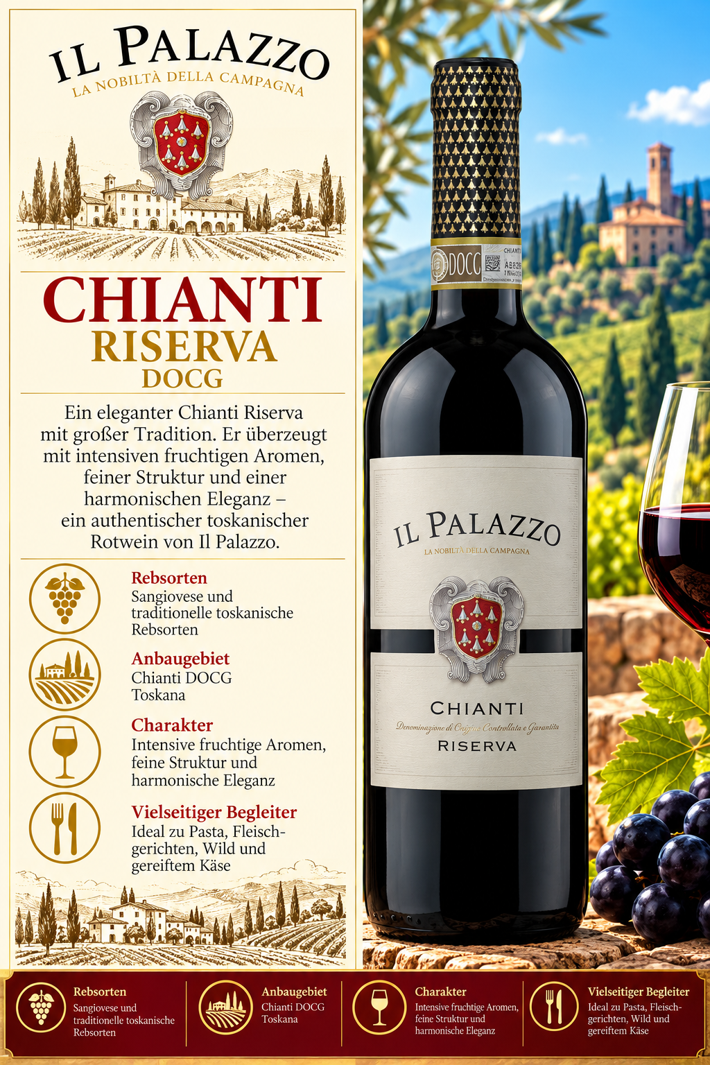 Wein, Chianti, Flasche, Rotwein, Etikett