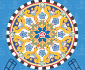 Mandala, Untersetzer, Keramik, bunt, Muster