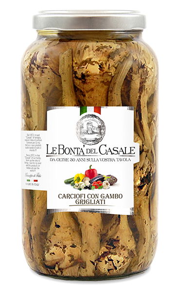 Artischoken Carciofi con Gambo  in Olio 3100ml | Le Bonta Del Casale