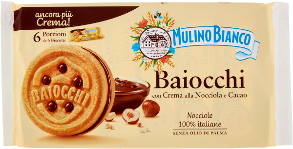 Baiocchi mit Schoko 6 Pack á 6  Kekse - 336g | Mulino Bianco