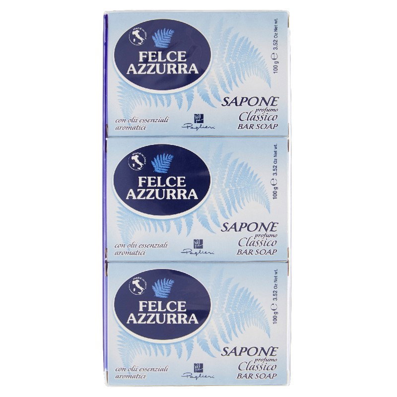 Seife, Sapone, Felce Azzurra, 3 x 100 g, klassischer Duft