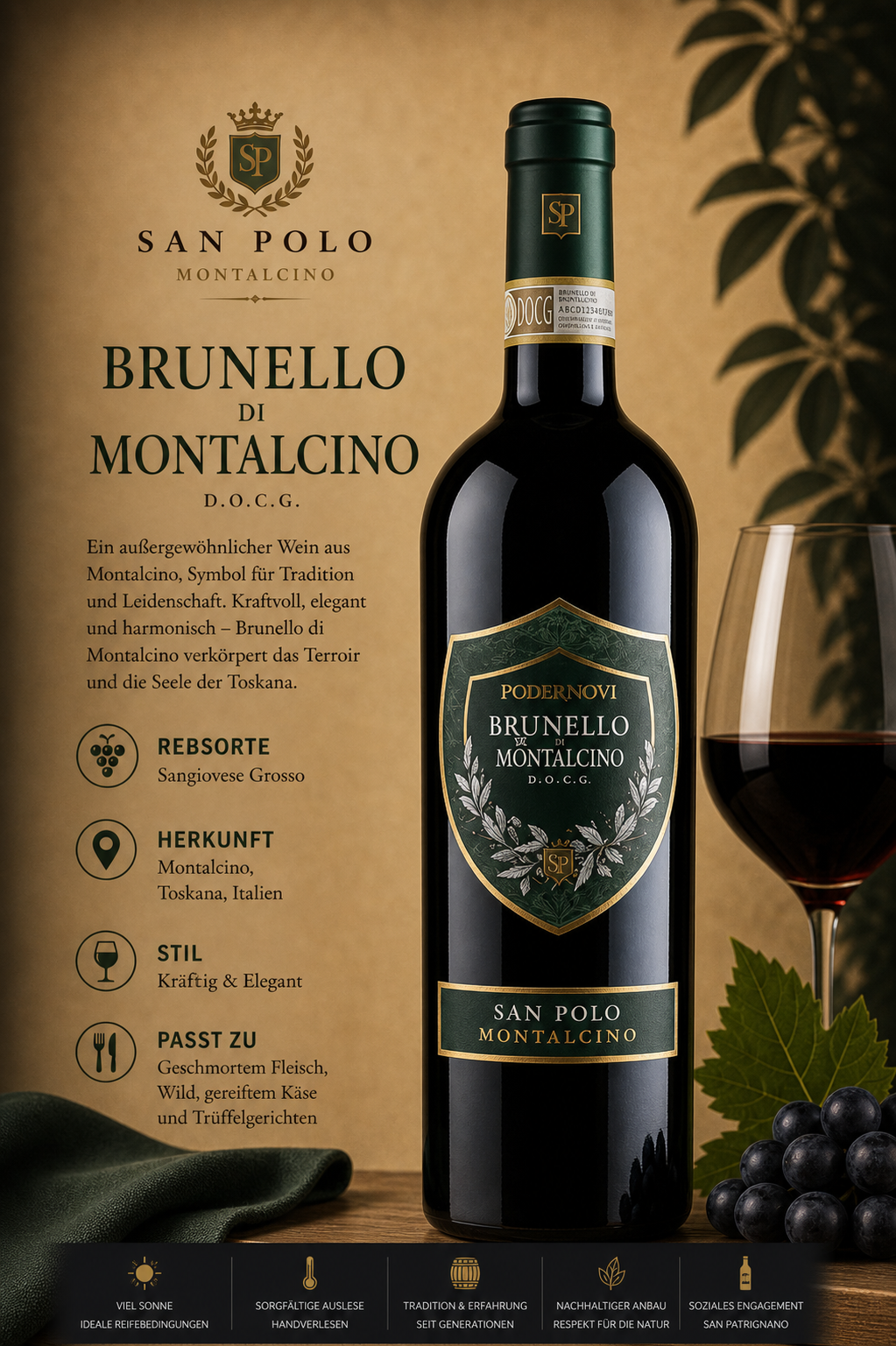 wein, rotwein, flasche, brunello, montalcino