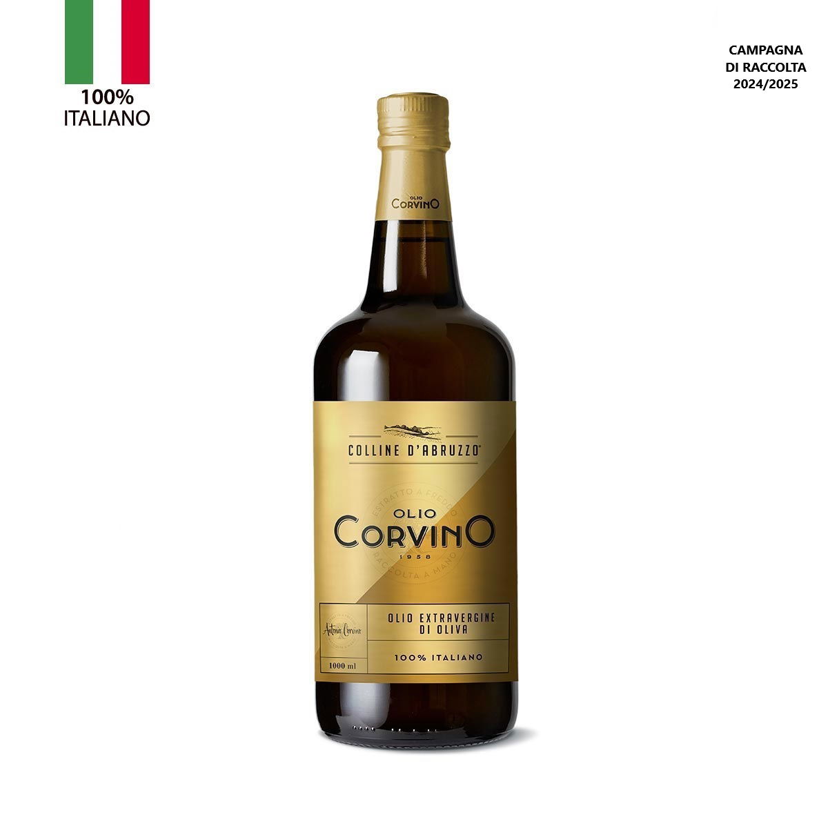 Olio extra vergine Colline d´Abruzzo 100% Italienisch 1 Liter/Corvino