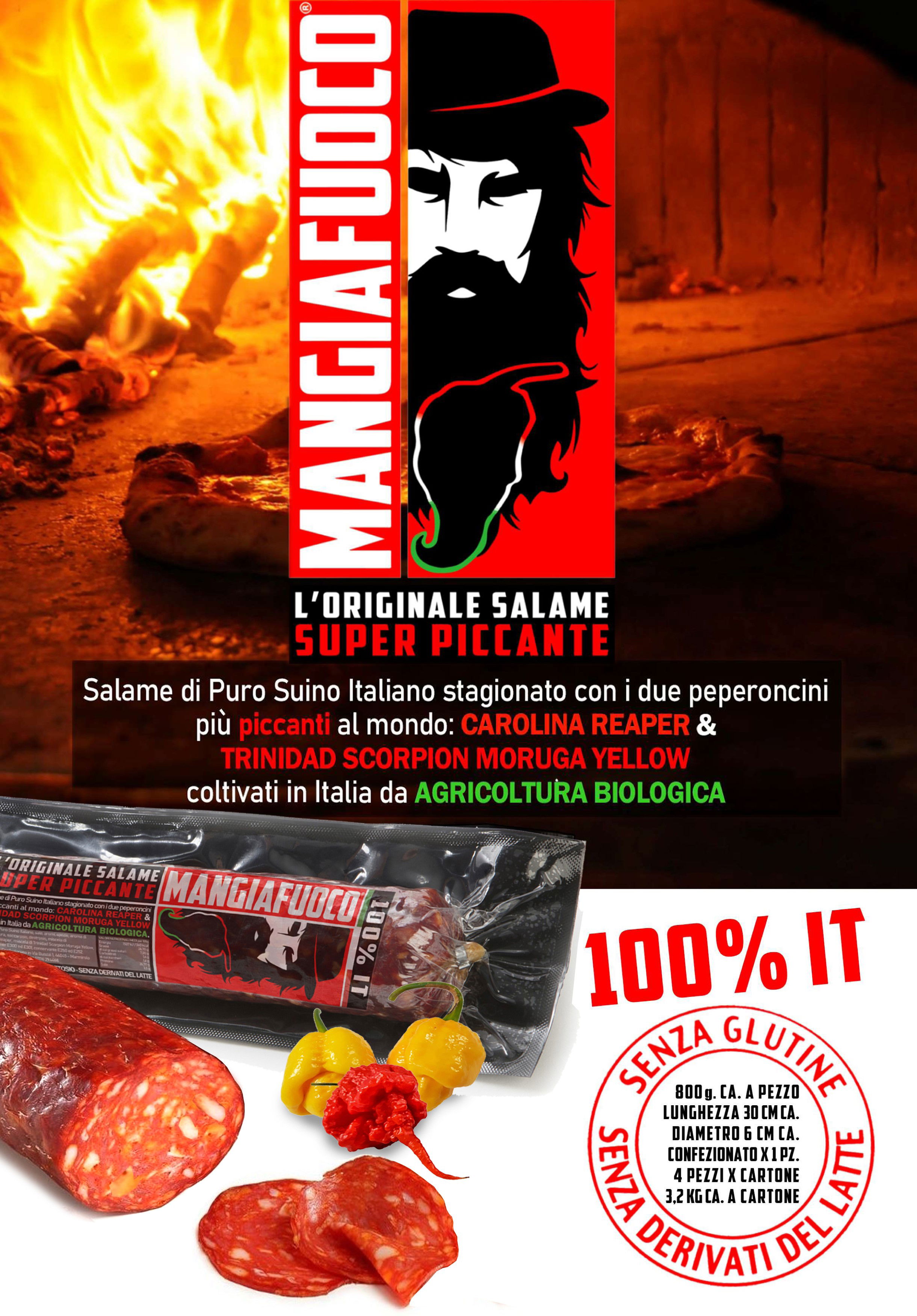 Salame Mangiafuoco, feuerigscharfe Salami ca. 750g/Merlotti