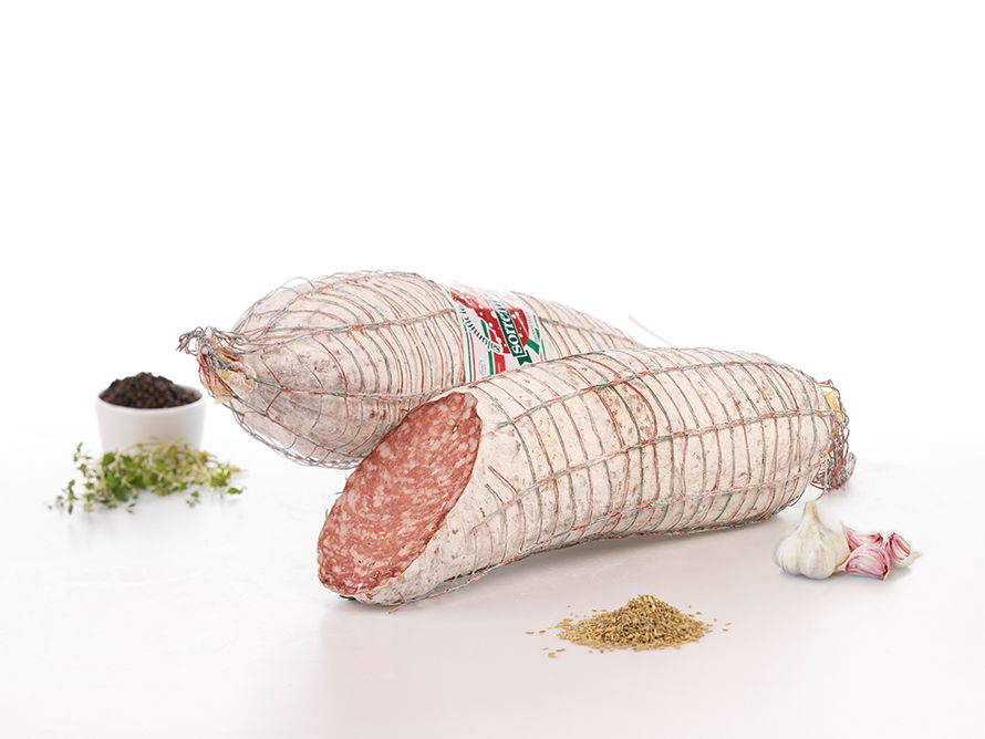Soppressa all aglio Knoblauch zirka 3,5Kg SFUSO für Theke | Sorrentino