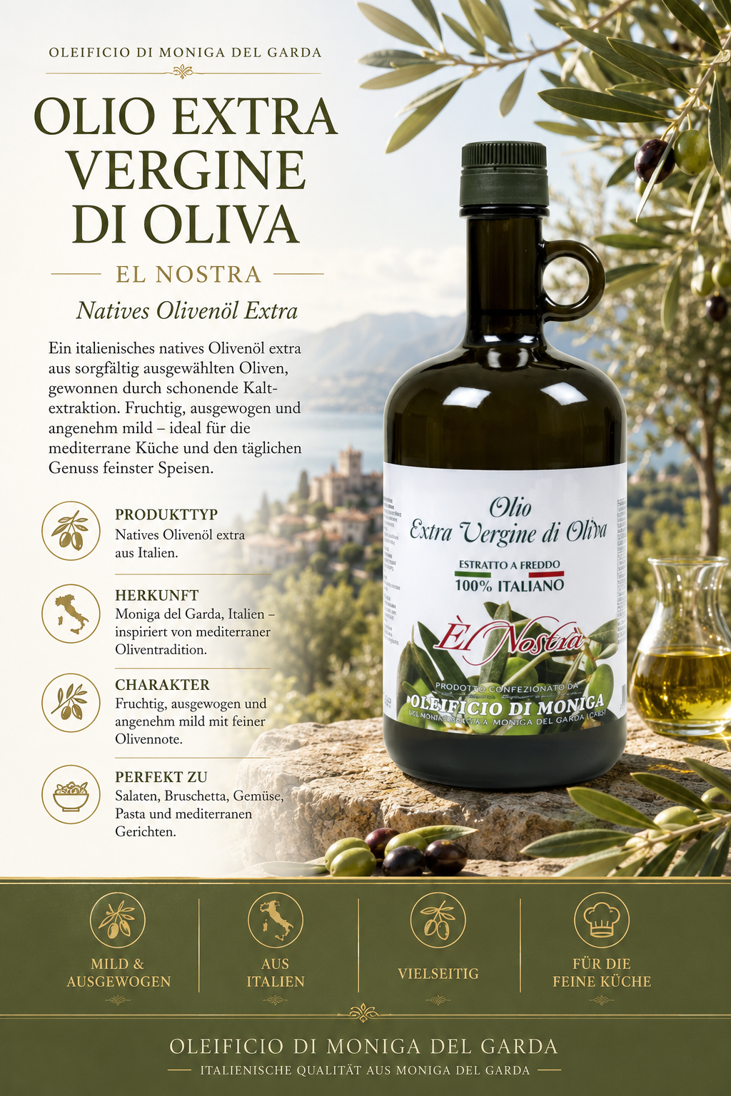olivenöl, extra vergine, italienisch, flasche, olive