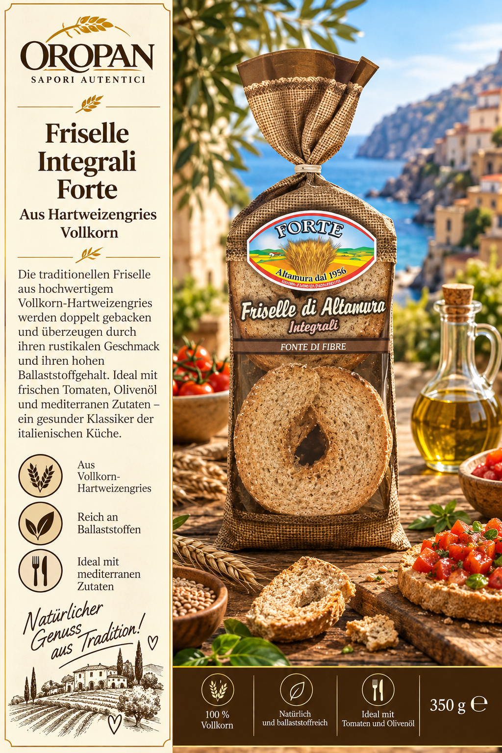 Friselle, Vollkorn, Integral, Altamura, Brotprodukt
