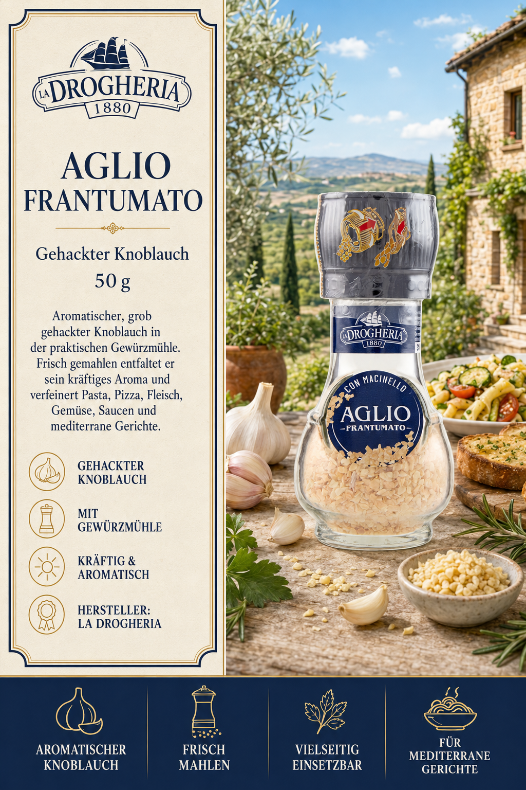 Knoblauch, Gewürzmühle, Frantumato, Aglio, Gewürz