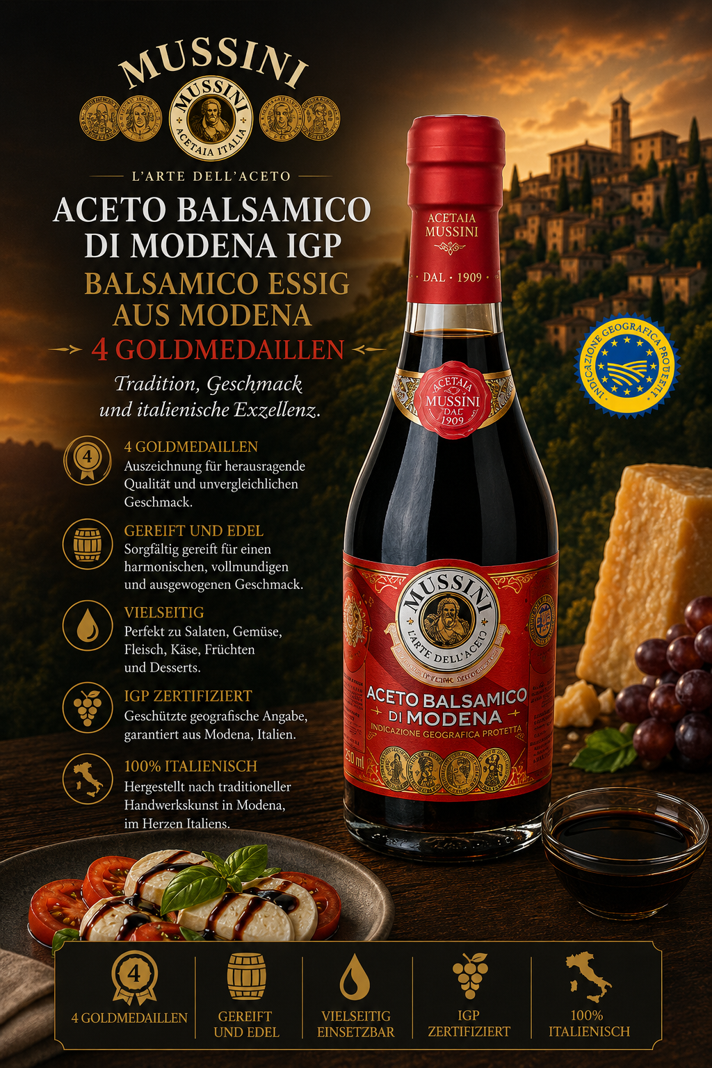 Aceto balsamico, Modena, Balsamico, Essig, Flasche