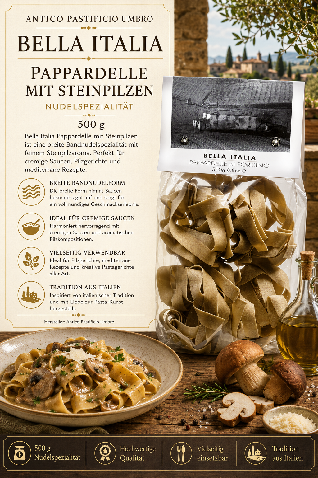 pasta, fettuccine, tagliatelle, nährwertkennzeichnung, olivenöl