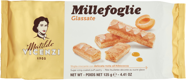 Millefoglie Glassate mit Aprikosenglasur 125g | Vicenzi