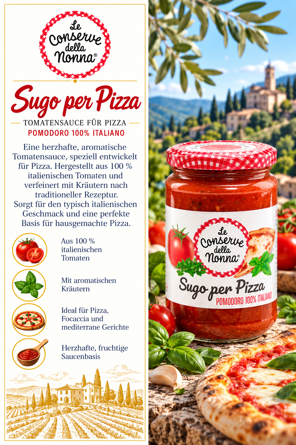 Tomatensauce, Pizza-Sauce, Pomodoro, Italienisch, Kräuter
