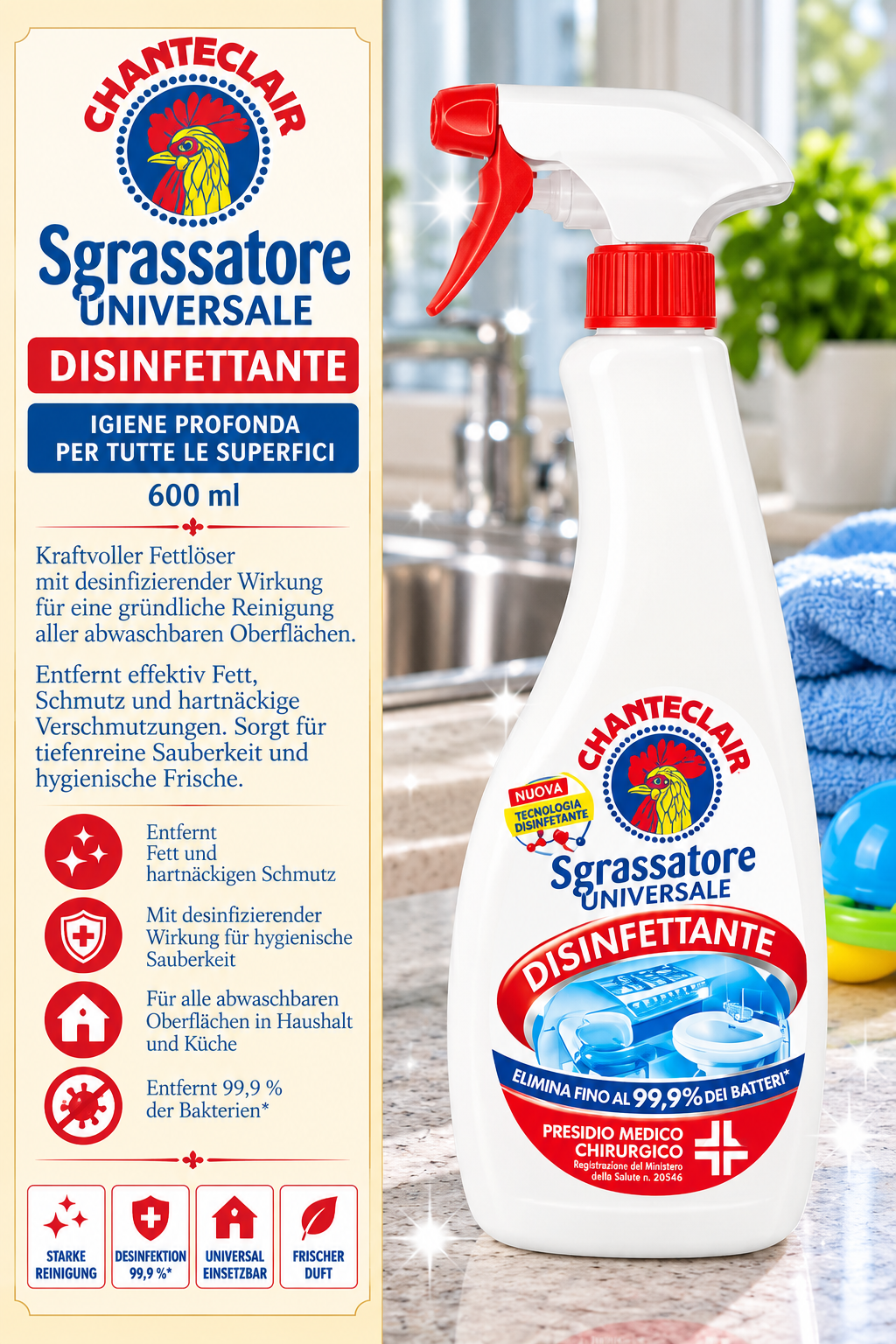 Chante Clair Fettlöser Disinfettante 600 ml