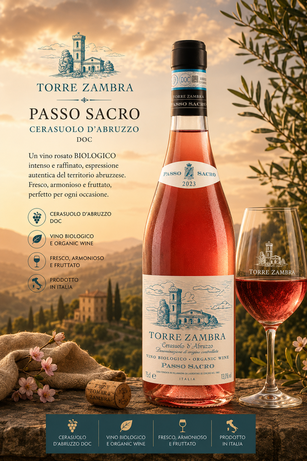 Roséwein, Bio, Passo SACRO, Terra Zambra, Abbruzzo