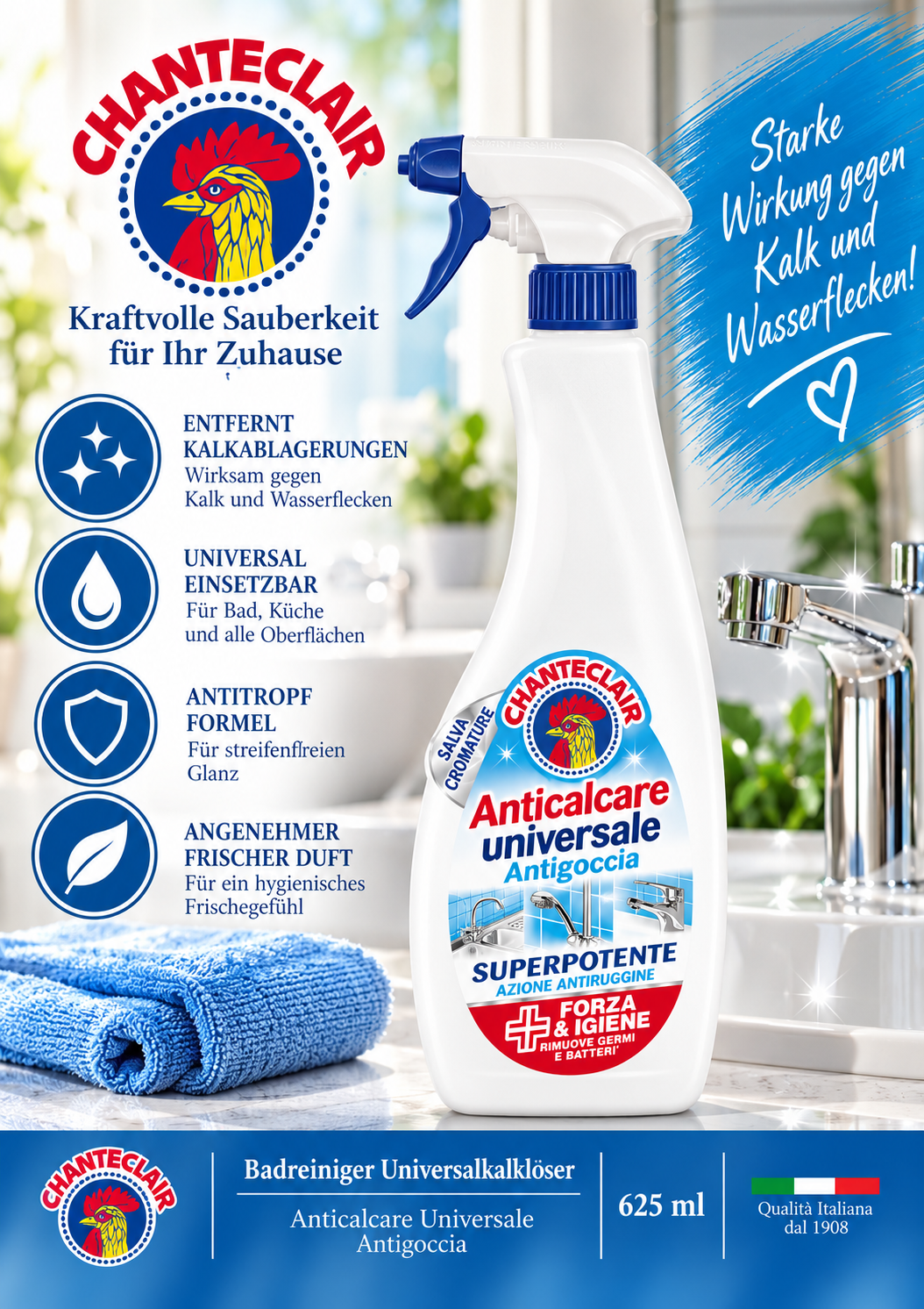 Allzweckreiniger, Antikalk, Spraydose, Antikalkreiniger, Kalkentferner