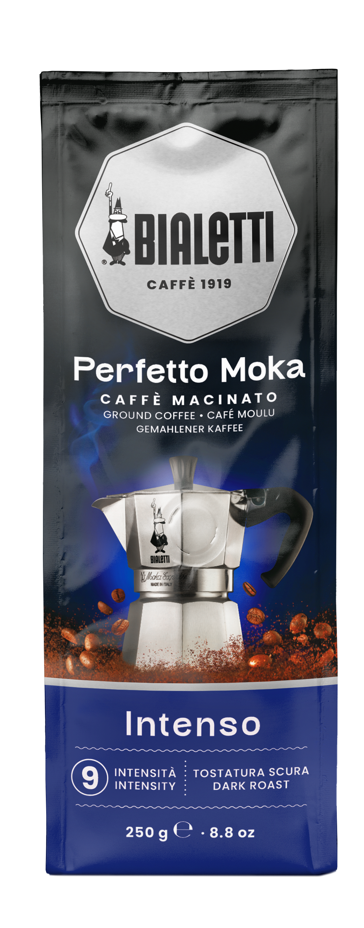 Caffé Perfetto Intenso gemahlen in Beutel 250g/Bialetti