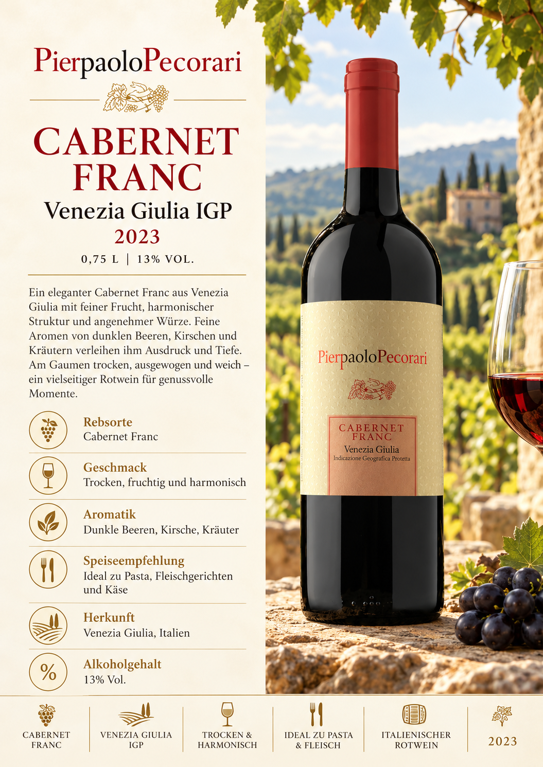 cabernet franc, weinflasche, rotwein, etikett, vin