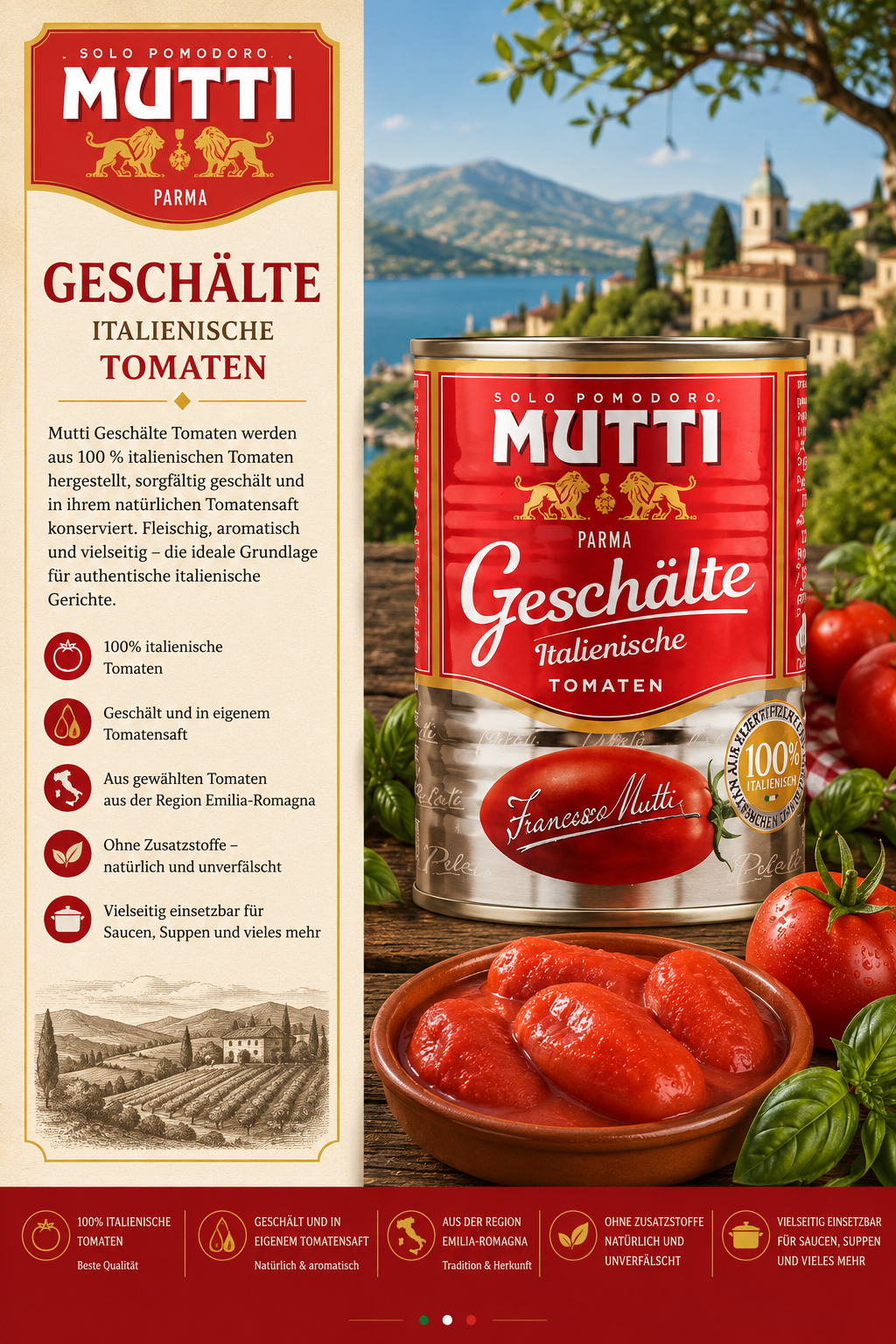Tomaten, Geschnittene Tomaten, Italienische Tomaten, Pastasoße, Inhaltsstoff