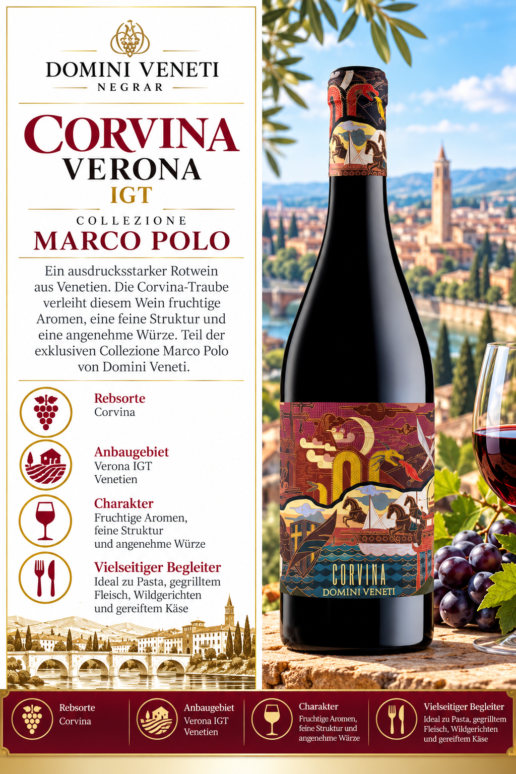 Wein, Rotwein, Verona, Etikett, Flasche