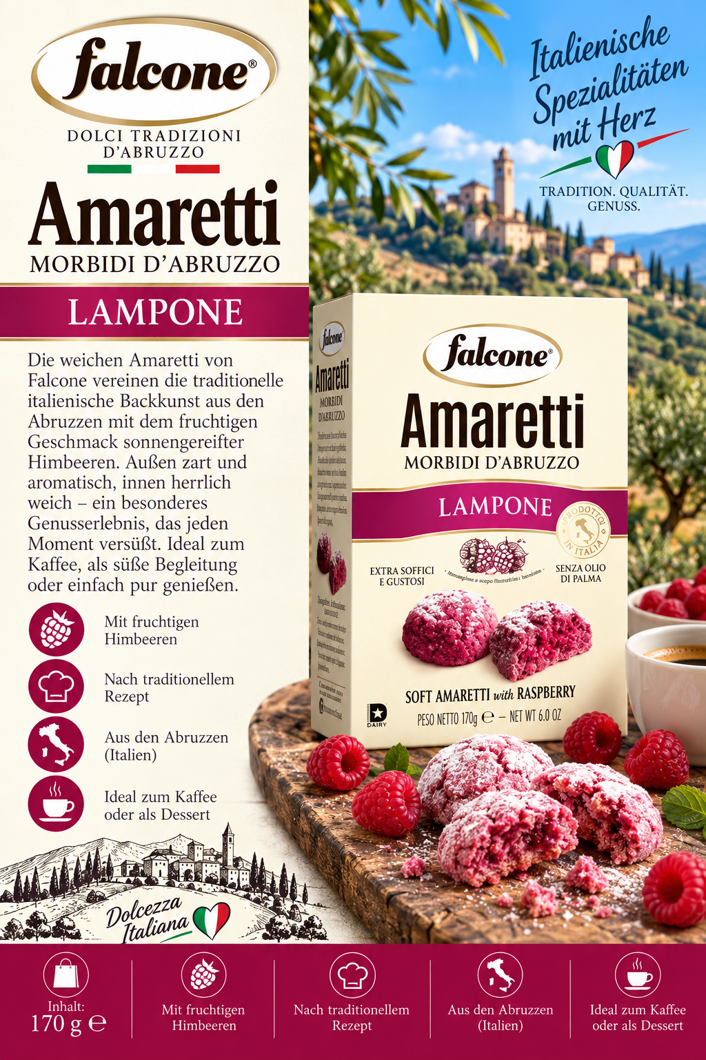 Amaretti, Lampon e, Morbidi, Falcone, Italienische Snacks