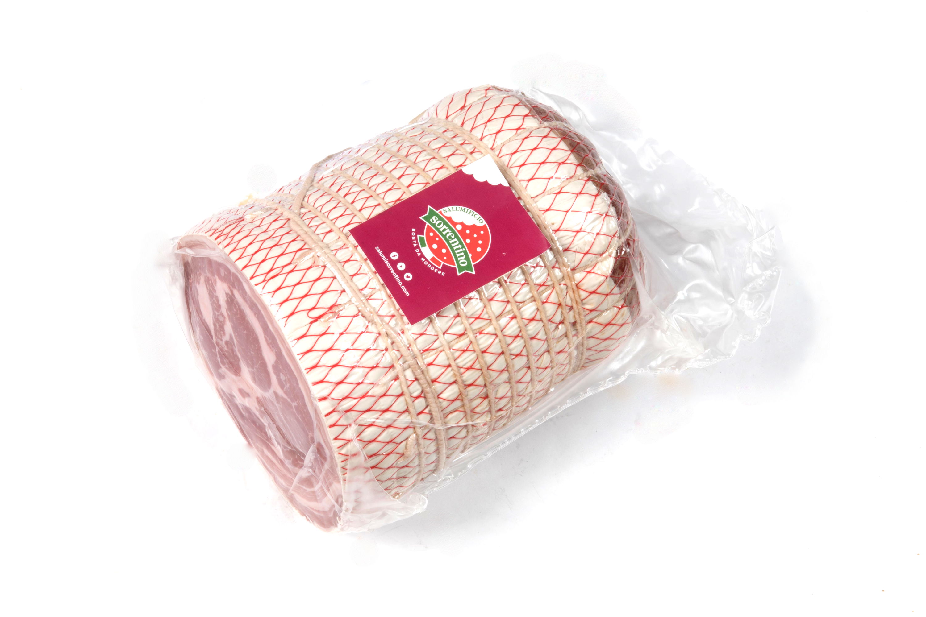 Sorrentino Pancetta coppata Halb zirka 3Kg, Preis pro Kg (cod. 1253SV)| Sorrentino
