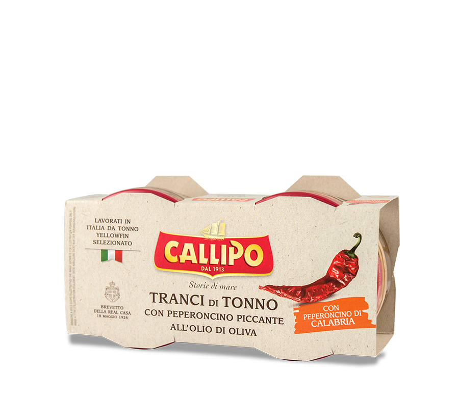 Tranci di Tonno Thunfischfilets all'Olio d'Oliva mit Chili aus Kalabrien 2  x 70g| Callipo