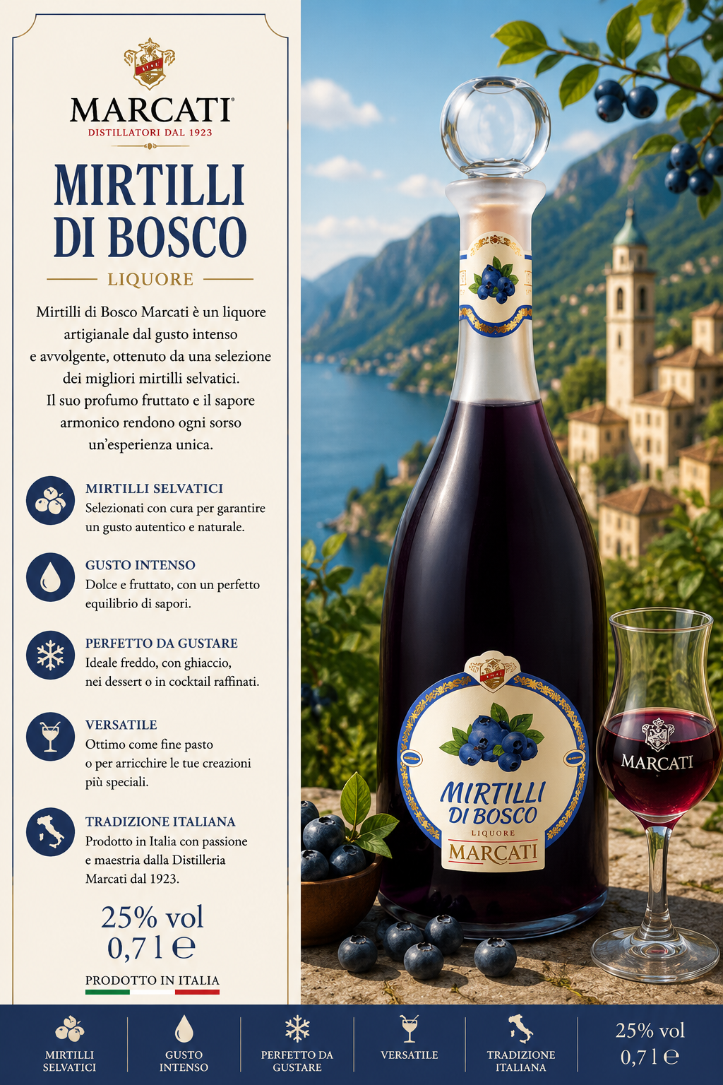 liqueur, mirtilli di bosco, bottle, glass, blueberry
