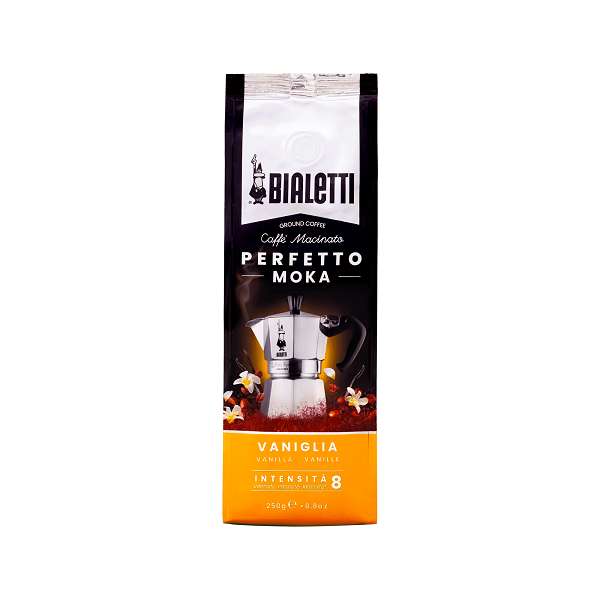Caffé Perfetto mit Vanillearoma gemahlen in Beutel 250g | Bialetti