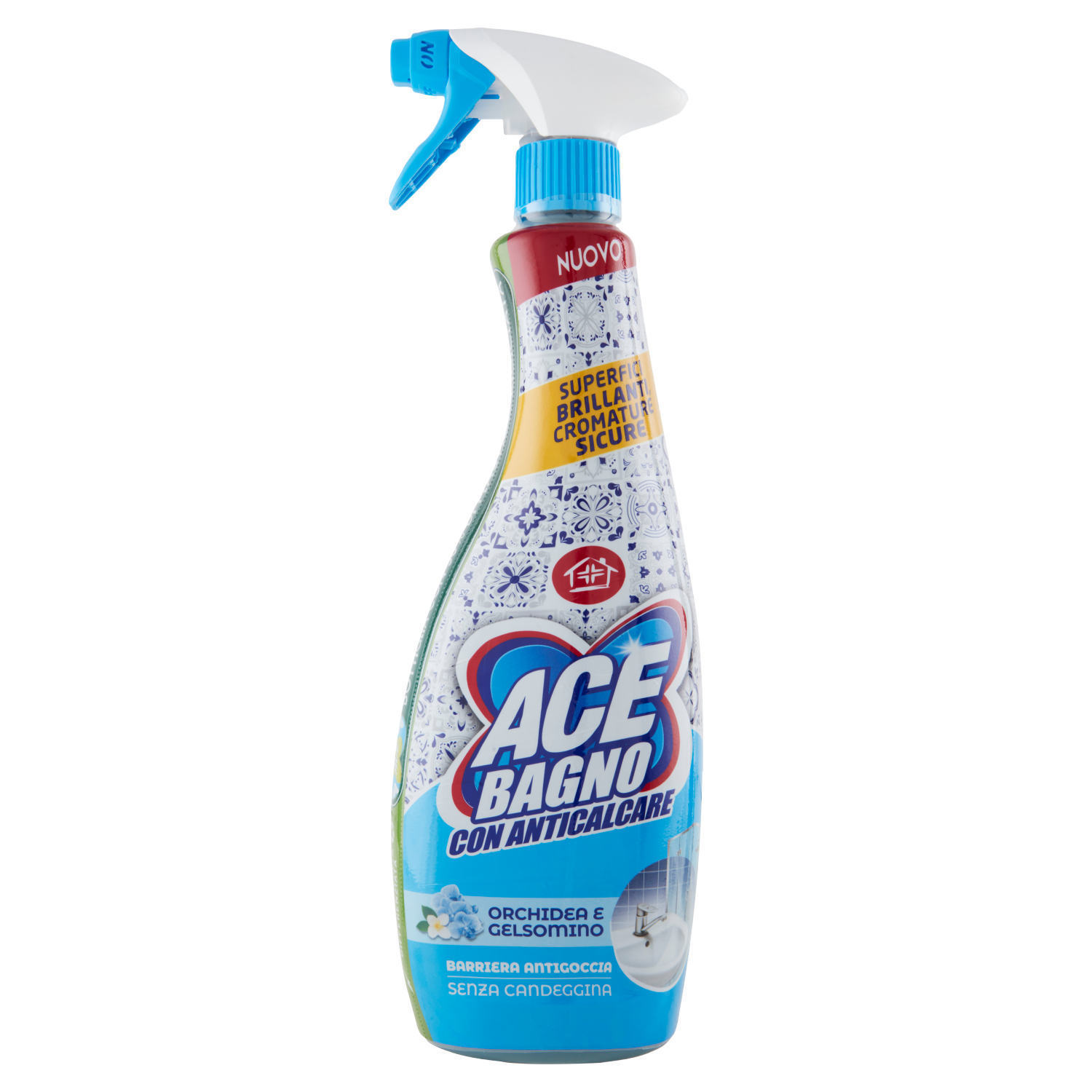 Allzweckreiniger, Sprühflasche, Antikalk, Blau, Orchidee Gelso-mino